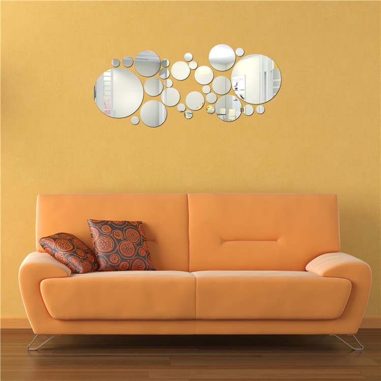 Mirror wall stickers round puzzle acrylic wall stickers diy mirror stickers round mirror acrylic soft mirror
