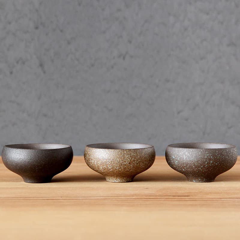 Raw Ore Coarse Pottery Tea Tasting Cup, Kung Fu Tea Set Coarse Pottery Cup, Pottery Cup, Tea Accessories Tea Cup Tasting Cup