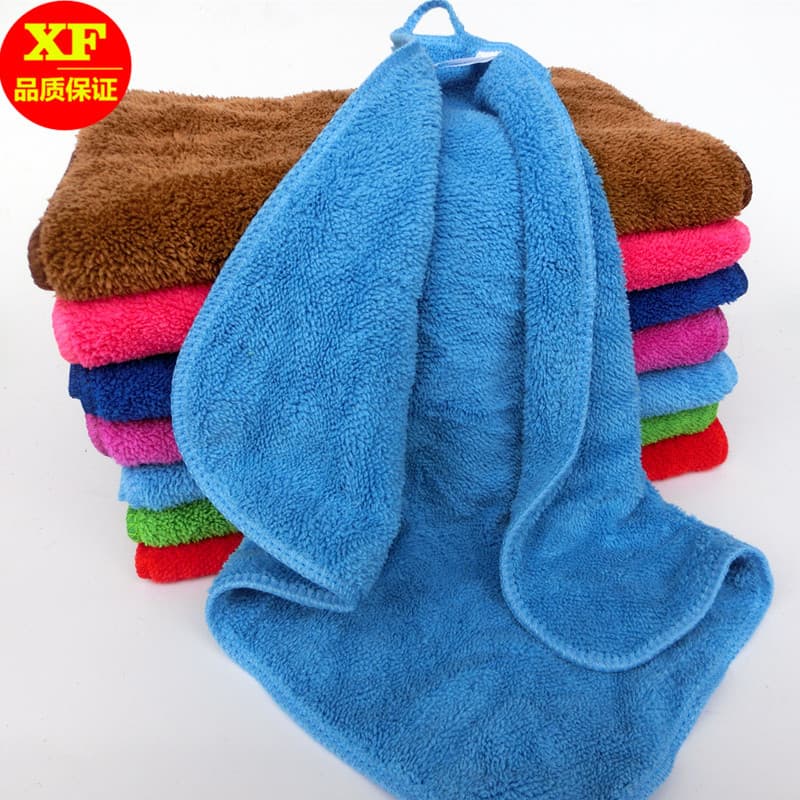 Manufacturer Wholesale: Korean 30x40cm Double-Layer Thick Coral Fleece Absorbent Towels, Quick-Dry for Home and Kitchen Use