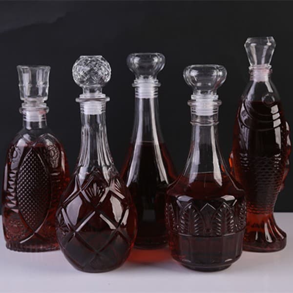 Wine Jar Bottle 1 Jin 2 Jin White Spirit Glass Bottle High-End Refill Empty Bottle Glass Wine Bottle Antique Red Wine Home Use