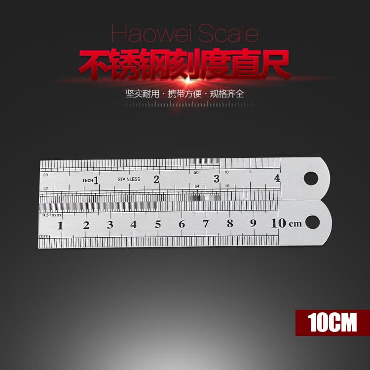 Wholesale high-quality thickened steel rulers, 10cm stainless steel rulers, double-sided steel rulers, ruler wholesale and custom-made according to samples.