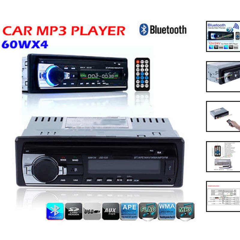 New Cross-Border JSD520 Car Bluetooth MP3 Player, TF Card/USB Drive Car Radio, Replaces CD/DVD