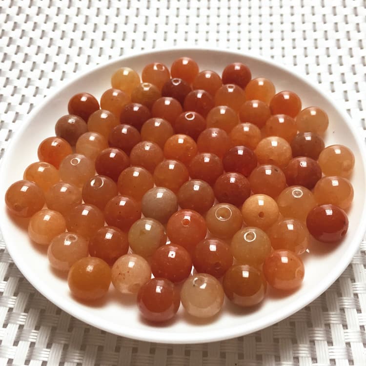 4-10mm Red Aventurine Loose Beads, Quartzite Round Bead Jewelry, Full Range of Sizes for DIY, Wholesale from Manufacturer