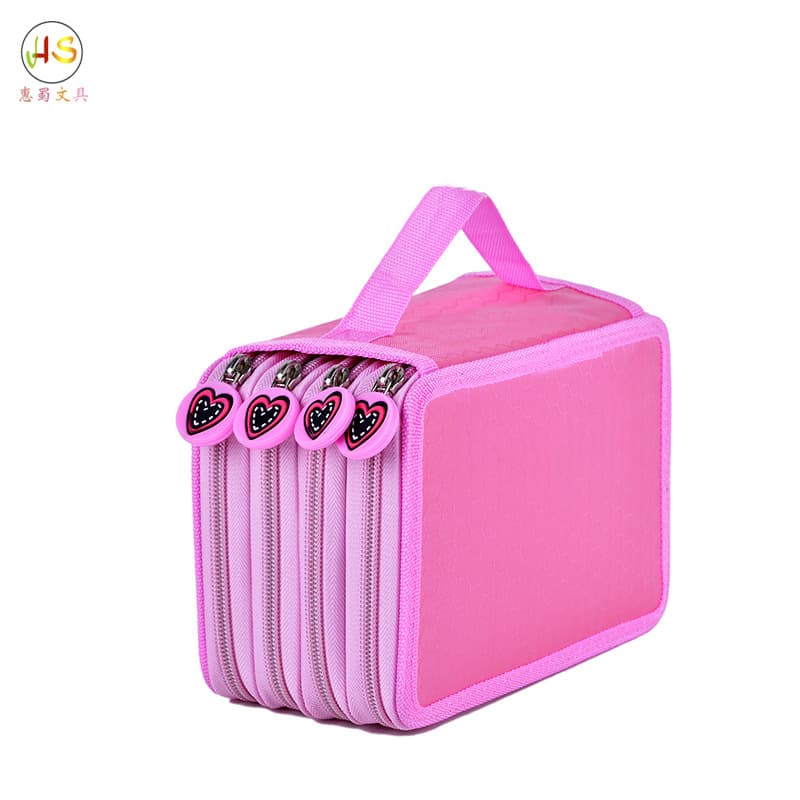 Large Capacity Oxford Cloth Multi-layer Pencil Bag Custom Handheld Stationery Box 72-hole Sketching Coloring Pencil Case