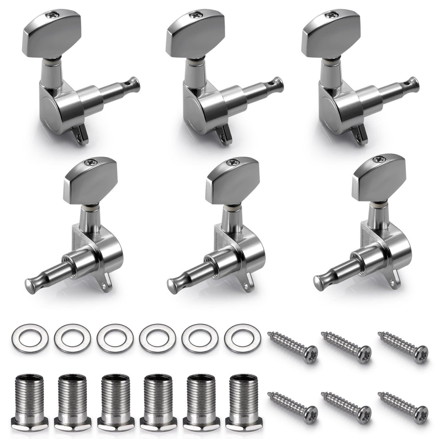 Folk Guitar Tuning Pegs Vintage Semi-Closed Guitar Machine Heads Acoustic Guitar String Pegs 41 Folk Square Head Tuning Pegs
