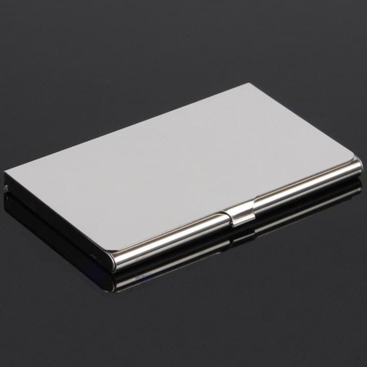 In-Stock Cross-Border 430 Stainless Steel Metal Business Card Holder, Business Promotional Gift Card Holder, Manufacturer Storage Card Box