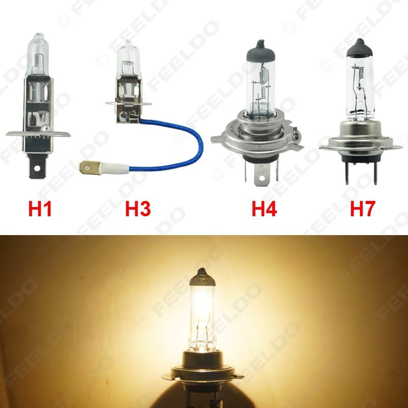 Car 24V H1 H3 H4 H7 Halogen Bulb Auto Quartz Headlight Fog Light 3000K 70W/100W