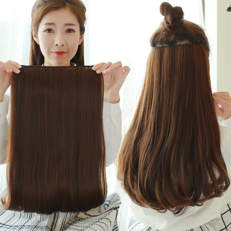 Thickened one-piece wig, five-card inner buckle, short five-card inner buckle, medium-long five-card inner buckle, long hair extension