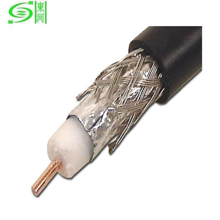 Video Transmission RG6 Cable Coaxial Cable Dual Shield 75-5 Braided Coaxial Cable