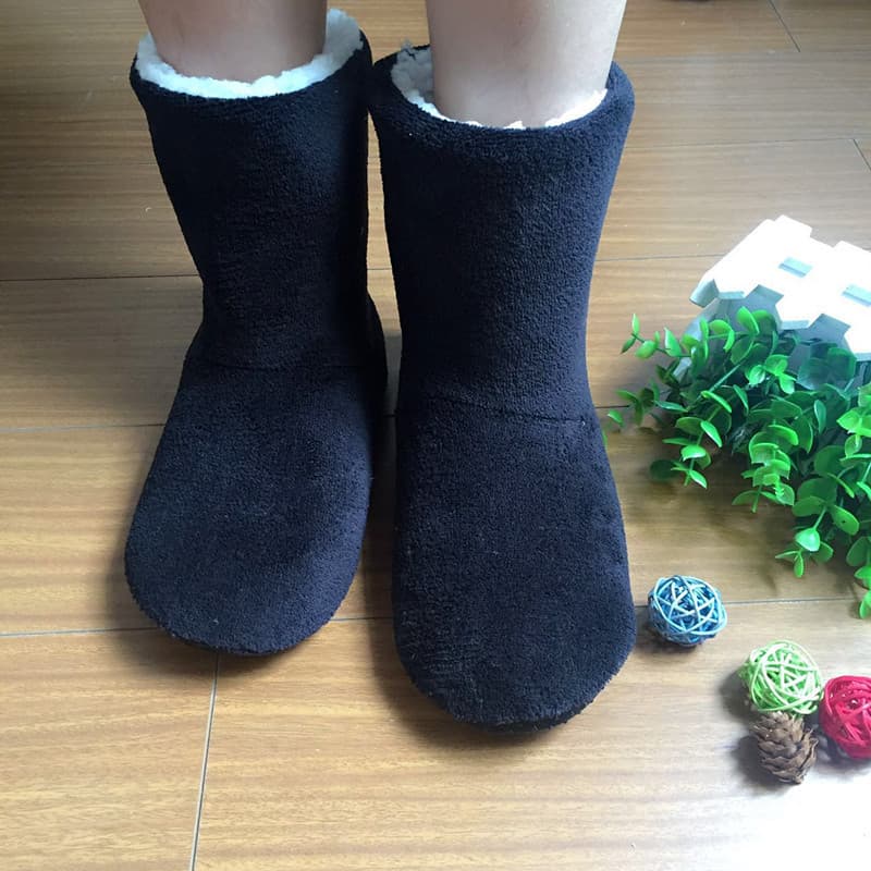 Winter Adult Men/Women Thickened Warmth Floor Boots, High-Top Anti-Slip Indoor Cotton Shoes, Maternity Shoes, Early Education Parent-Child Shoes