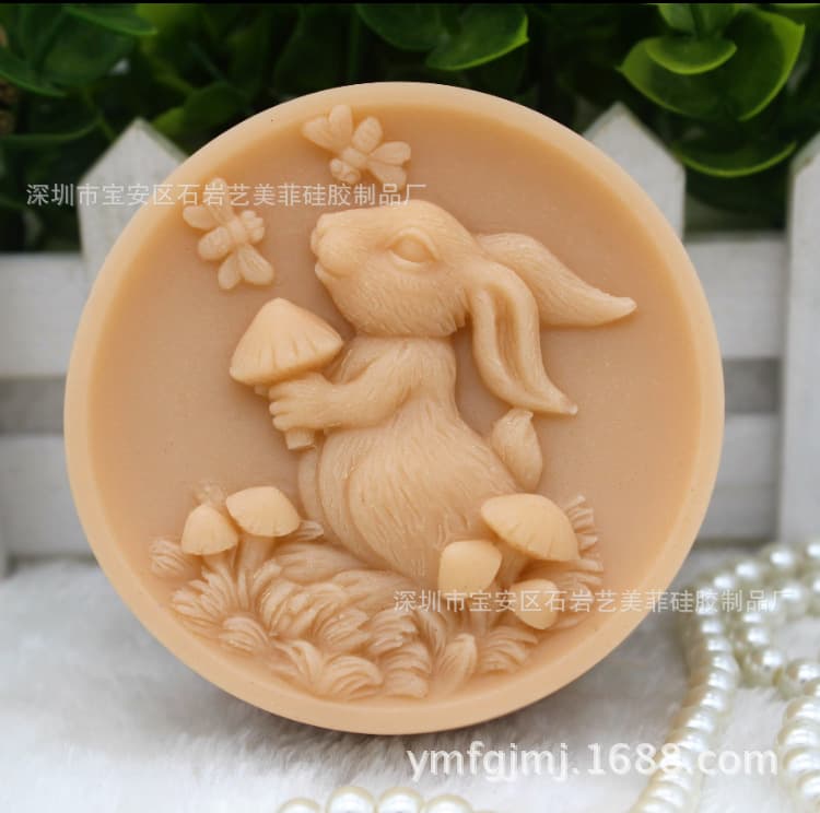 Easter Bunny Handmade Soap Silicone Mold Soap Mold Candle Mold Aromatherapy Plaster Mold Rabbit Mold