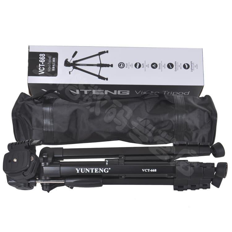 Yunteng 668 Tripod for DSLR Camera Photography Video Recording Fishing Light Stand Projector Live Streaming Tripod