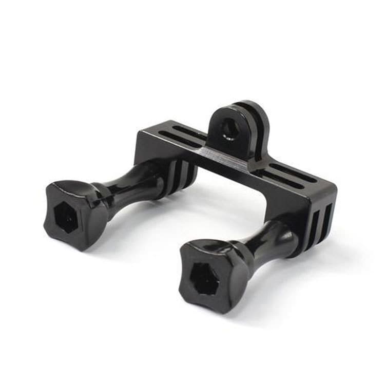 Compatible with GoPro Hero 13/12/11 Dual-Head Mount Xiaoyi Two-Way CNC Aluminum Alloy Accessory for Outdoor Sports