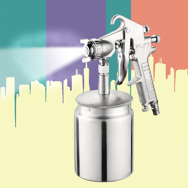 Kuju W77 Paint Spray Gun, Gravity Feed, Pneumatic Tool, Home Sprayer, Coating Spray Gun Wholesale