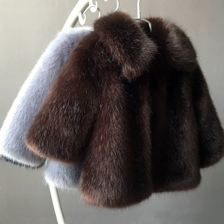 2025 Autumn/Winter New Children's Clothing - Boys' and Girls' Fur Coats, Thick Cotton-padded Jackets, Children's Mink Fur Overcoats