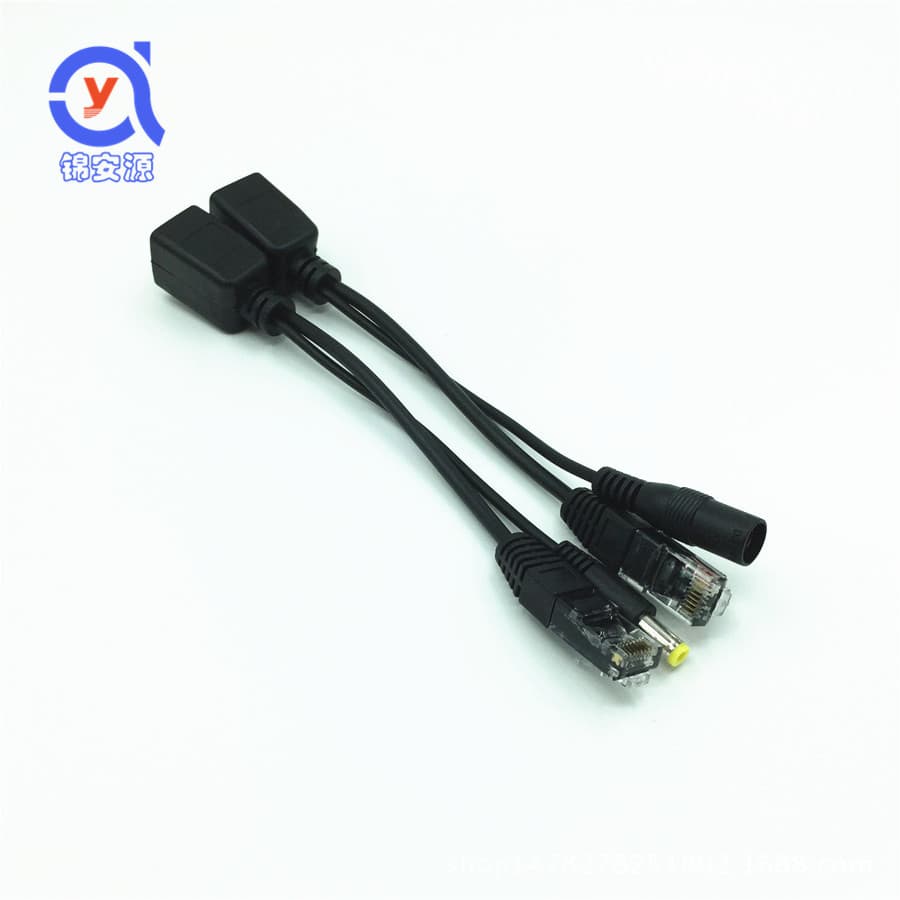 Ethernet Power Over Cable 12V POE Splitter for Network Camera Power Supply Module