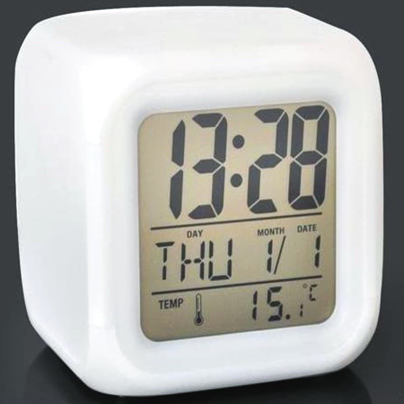 Three-Battery Color-Changing Mood Cube Alarm Creative RGB Color-Shifting Clock