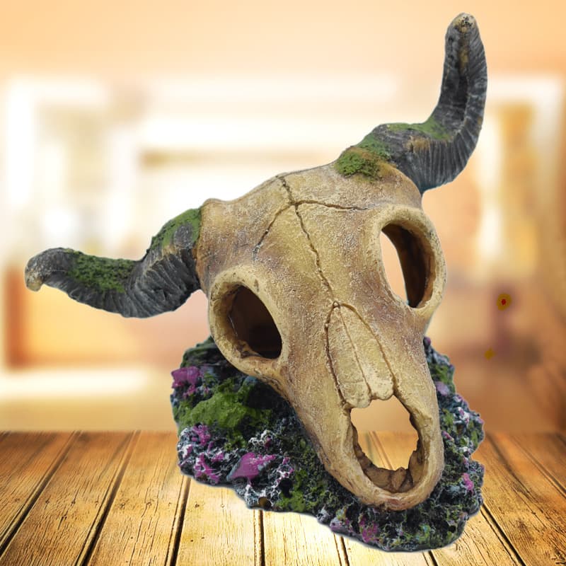 Fish Tank Landscape Decoration Escape Cave Aquarium Decoration Shrimp House Cichlid Shrimp Nest Hiding House Hollow Simulation Sheep Head
