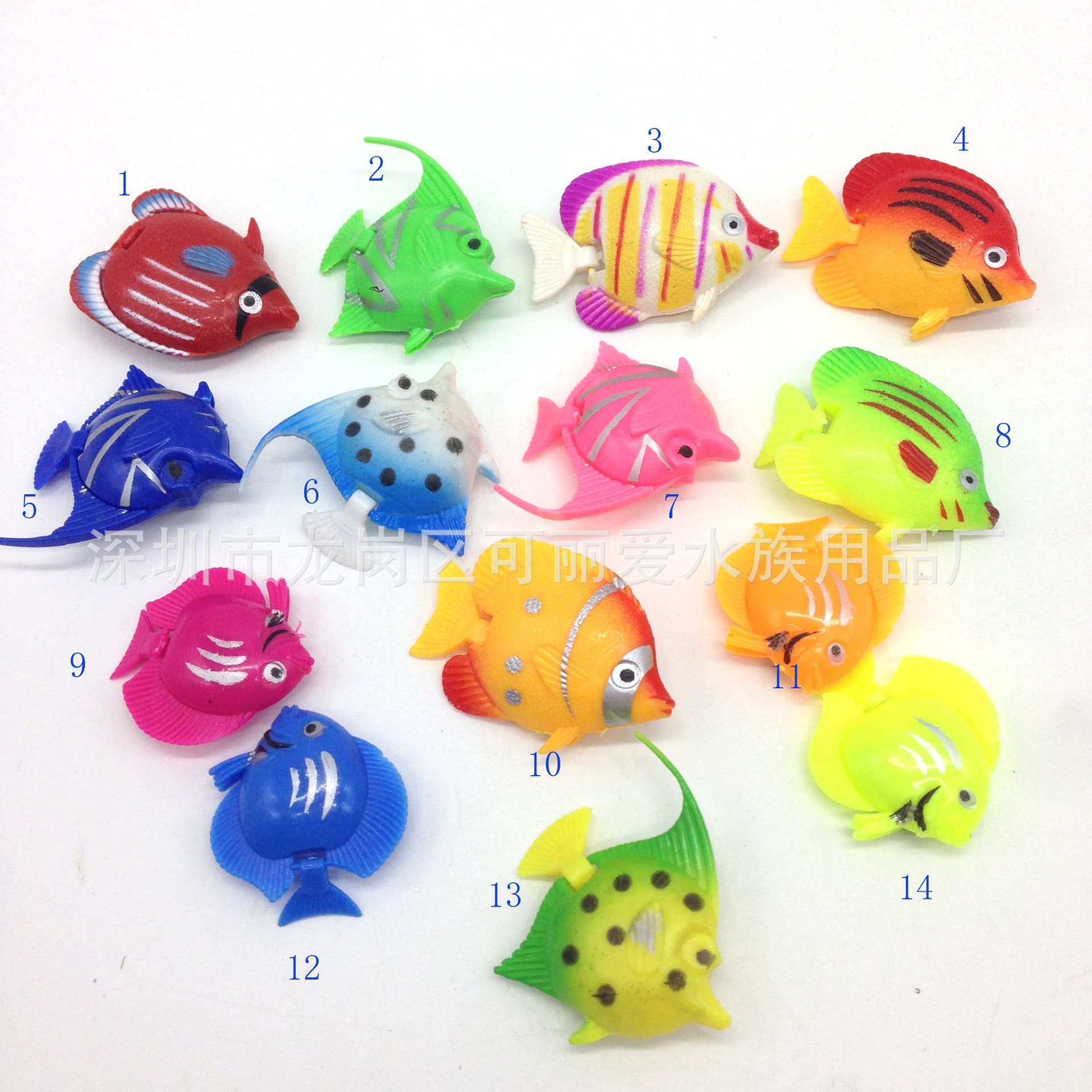 Realistic Plastic Fish for Aquarium Decoration, Tropical Fish-Shaped Water Pillar Lamp, Fake Suitable for Various Aquarium Scenery