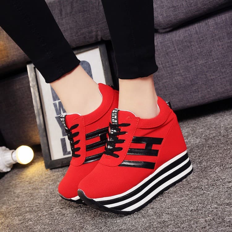 Casual Women's Shoes Spring Autumn New Round Toe Thick Sole Slip-on Sport Ladies Casual Shoes