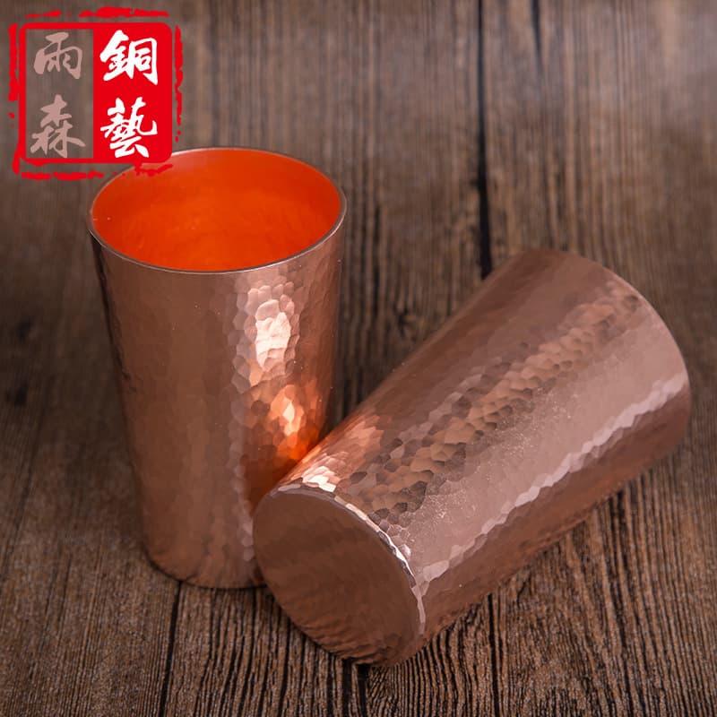 Pure Copper Cup Beer Mug Handcrafted Personalized Copper Mug Coffee Powder Thickened Copper Cup