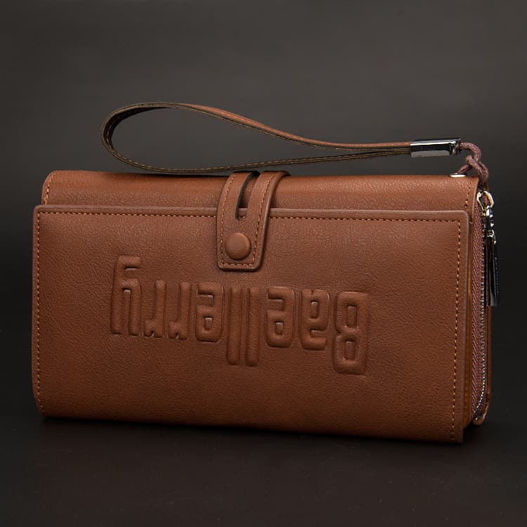 Baellerry Men's European and American Multi-functional Long Clutch Bag Large Capacity Handbag Wallet