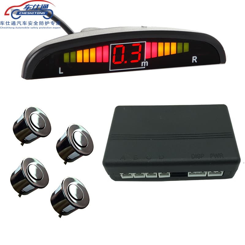 Cheshitong 12V Car Reversing Radar with Buzzer, Crescent LED Display, and Precise Distance Reporting