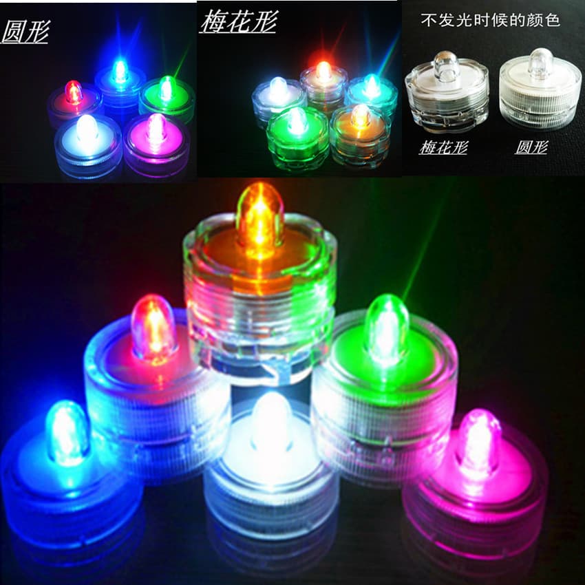 LED Waterproof Candle Light Aquarium Lamp for Fish Tank, Bar Party Wedding Waterproof Electronic Candle Dive Light