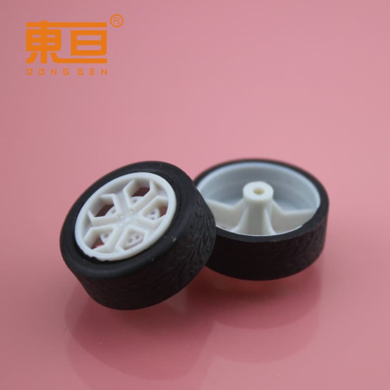 XJ222AH Fine White Coated Wheel Toy Wheel Rubber Wheel Diameter 22mm Tight Fit 2mm Axle