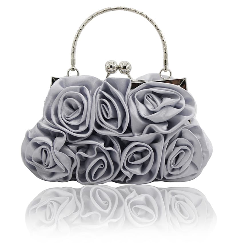 New Sweet Elegant Lady Rose Handbag Evening Bag Bride Bag Bridesmaid Bag Girls Handbag Crossbody Bag