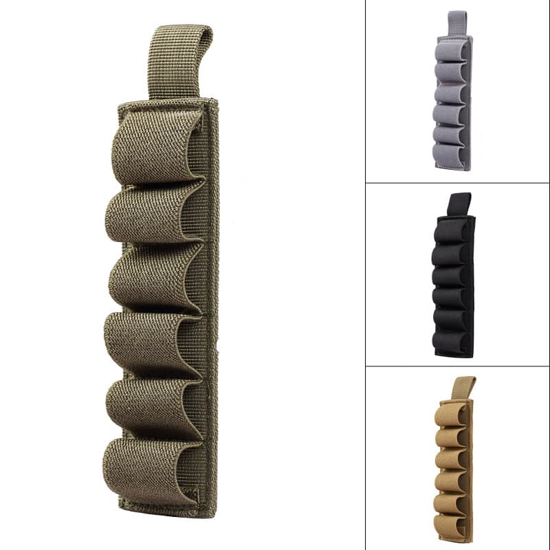 Outdoor 6-hole Shotgun Bag Accessories Multi-function Tactical Velcro Bulk Tool Velcro Bullet Bag