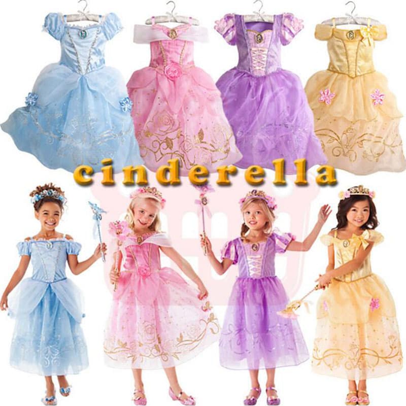 Children's Cross-Border Formal Dress Amazon 2024 Summer Short Sleeve Dress Halloween Performance Costume Drop Shipping