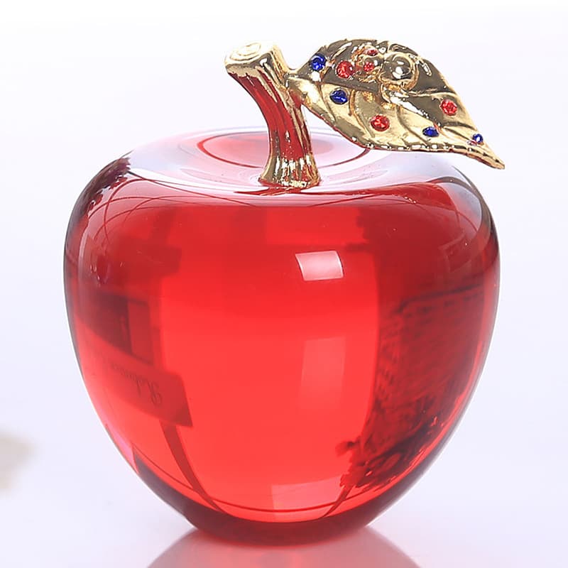 Crystal apple, Christmas gift, wedding gift, fashionable home decoration for girlfriend and girl, especially romantic