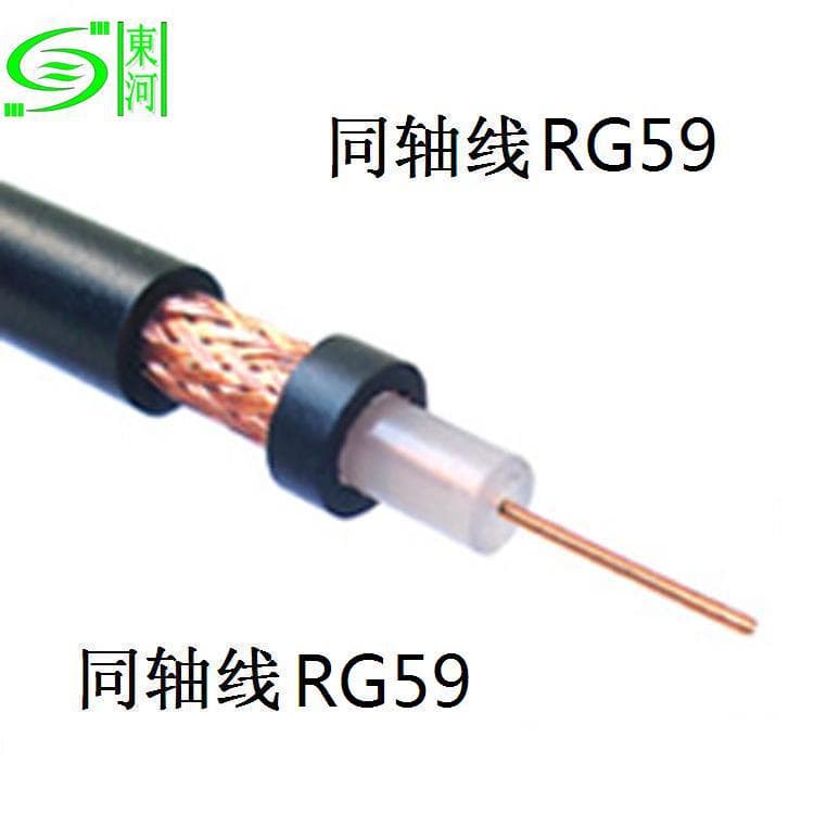 Coaxial Cable RG59 75-4 Video Closed-Circuit Line Bare Copper Conductor Video Transmission Limited Stock TV Round Wire