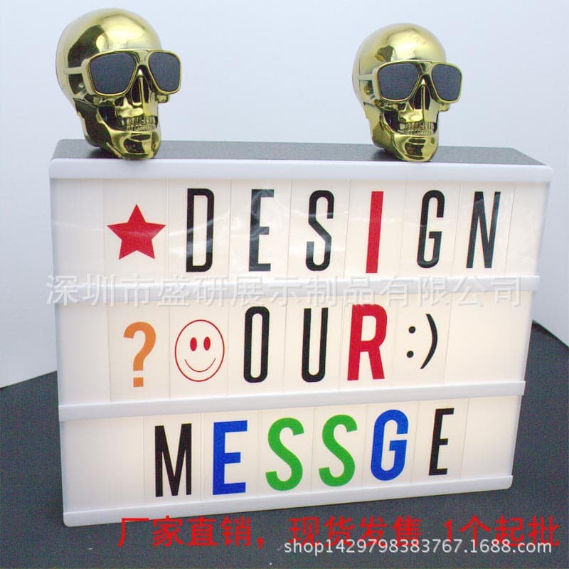 Exclusive for Amazon eBay E-commerce Platforms LED Illuminated A4 Letter Light Box DIY Puzzle Light Box Factory Direct Supply