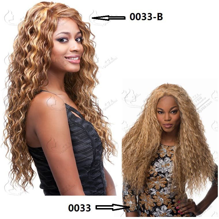 Wig European American African Women Golden Cornrow Wig Wholesale Xuchang Export Wig Drop Shipping 0033