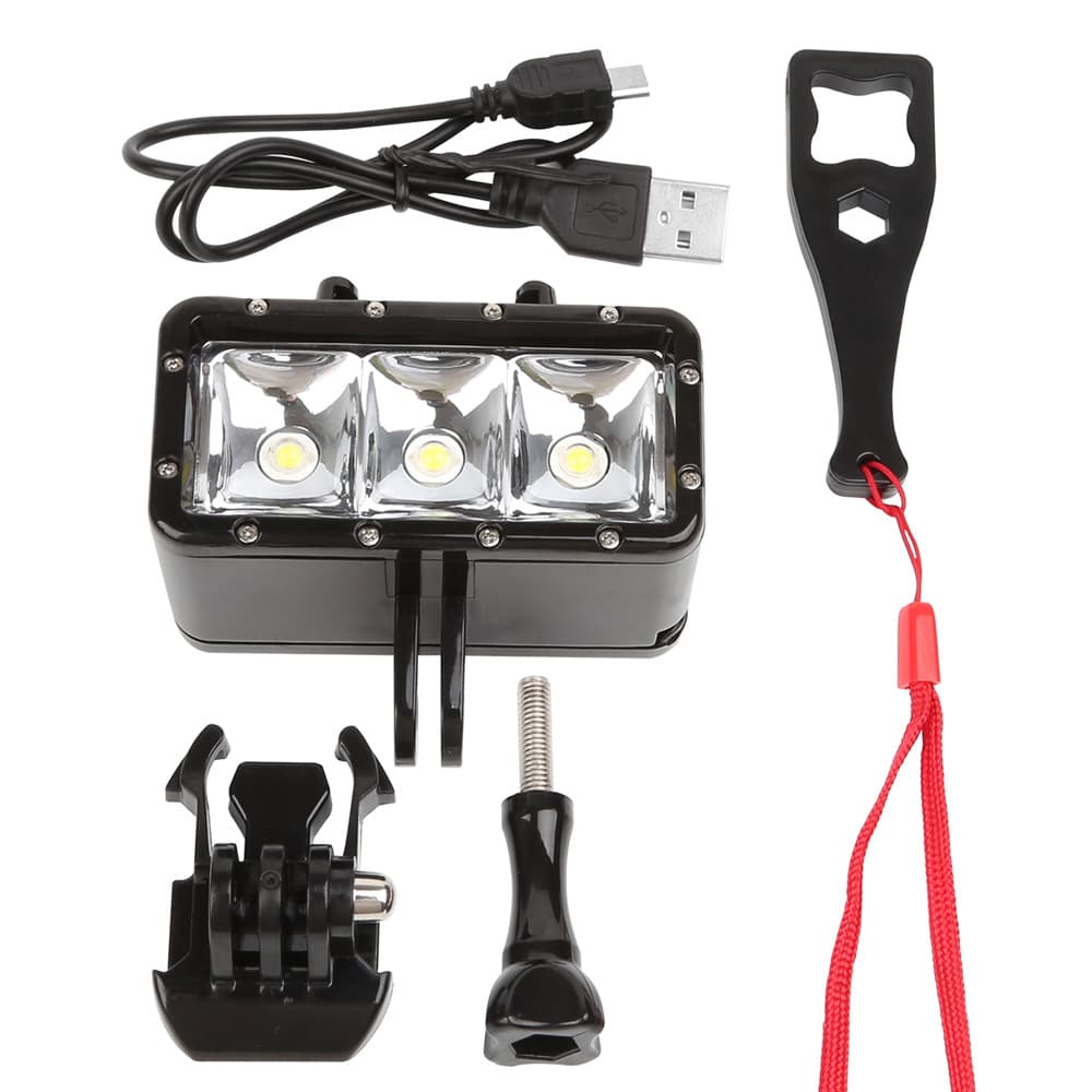 Compatible with GoPro dive lights Hero12/10/9/8 Insta360 and DJI cameras.