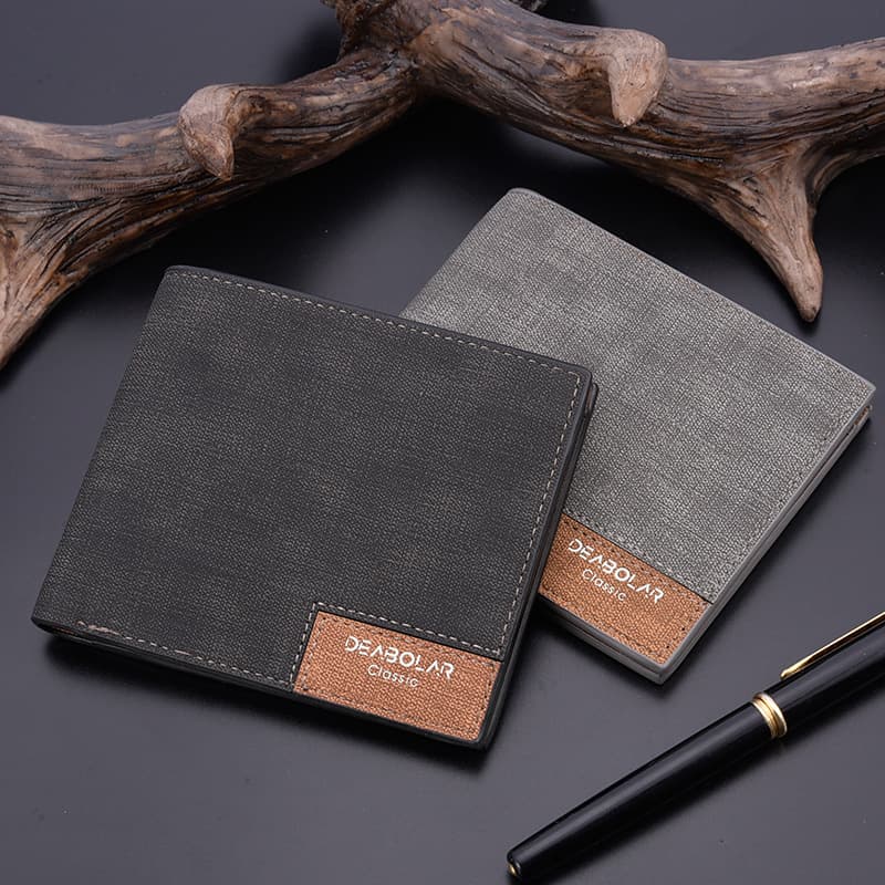 New Cross-Border Men's Short Wallet Korean Retro Young Men's Slim Horizontal Leather Wallet Trendy Wholesale