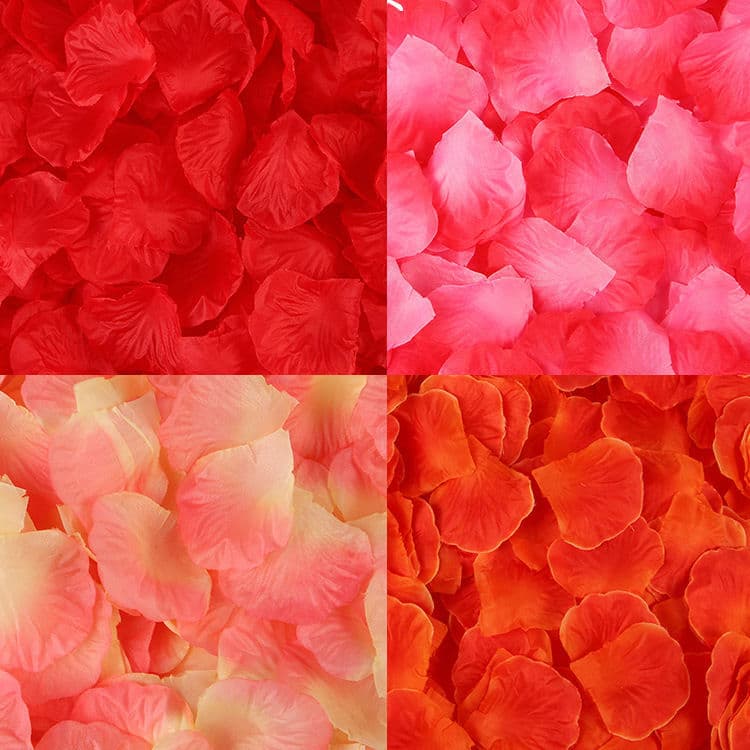100 Pieces Silk Cloth Simulation Petals For Wedding Decoration Supplies Bridal Room Arrangement Artificial Flowers