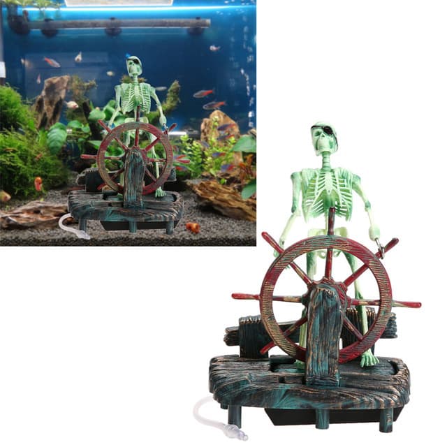 American Seahorse Pneumatic Aquarium Decoration Treasure Hunting Frogman Aquarium Landscaping Captain