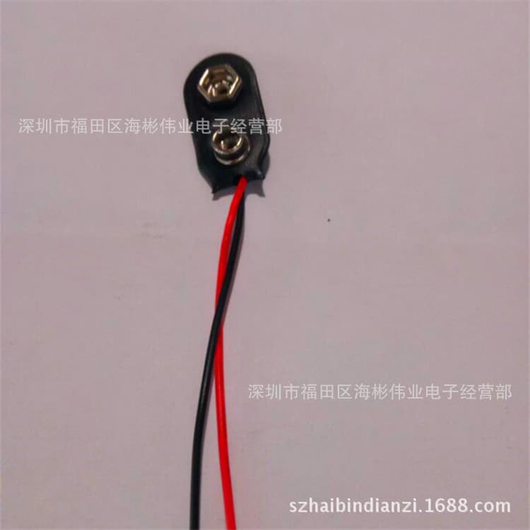 Direct from Manufacturer 9V Battery Clips, Type 1 Soft Cover 150mm, and 9V Wire Clips