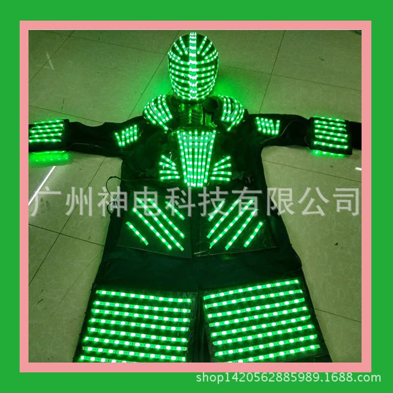 Glowing Performance Costume Halloween Performance Costume Clown Performance Stilt Costume Stage LED Colorful Performance Costume Night