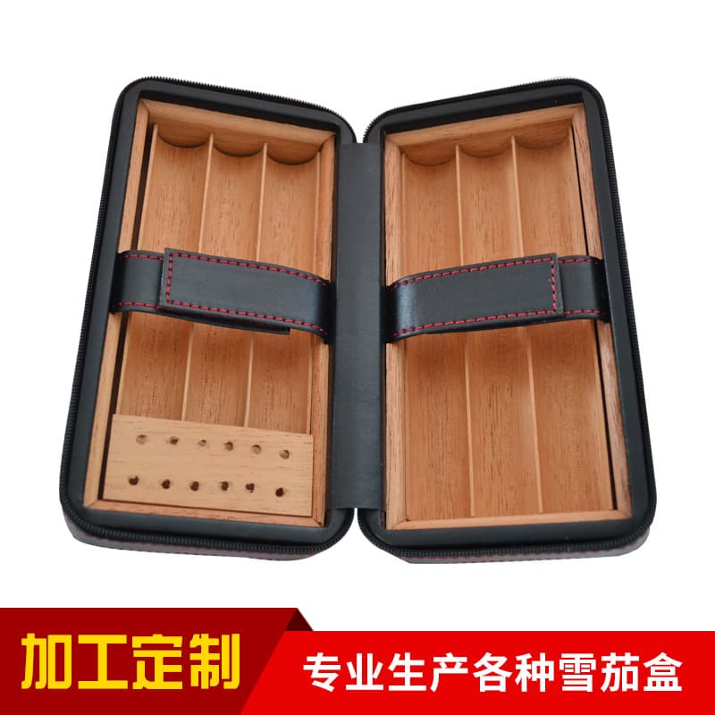 Factory Direct Creative Leather Cigar Box, Portable Cigar Case