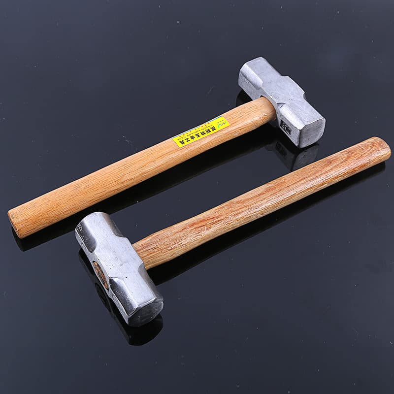 White Wooden Handle Octagonal Hammer Multi-Spec Large Iron Hammer For Home Use Installation Pestle Stone Mason