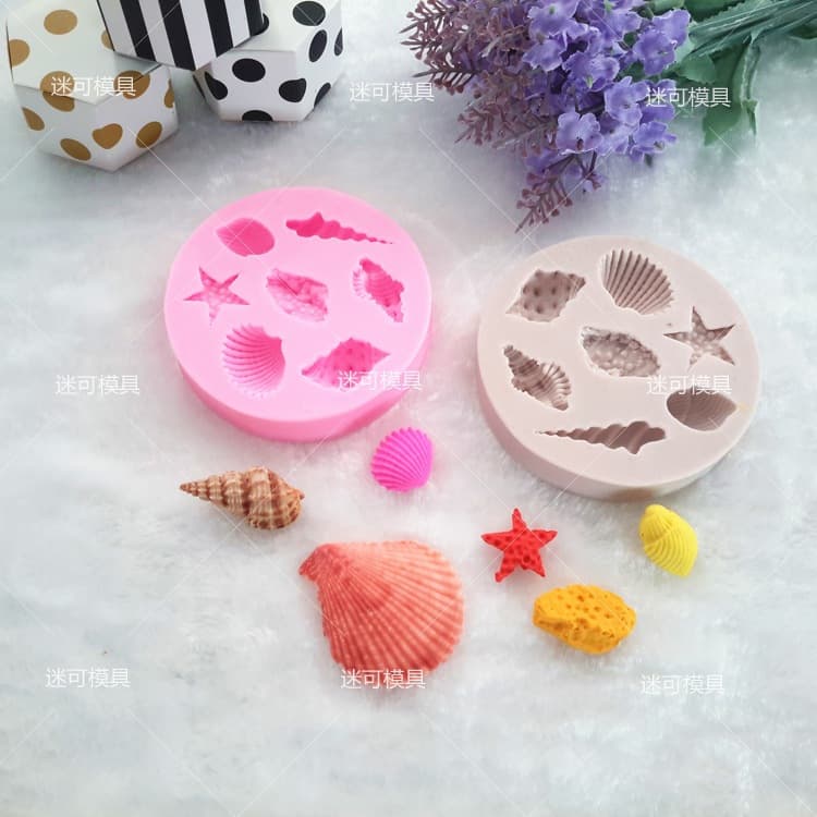 Factory Direct Silicone Liquid Mold Marine Shell Baking Fondant Mold Handmade Soap Cake Tool