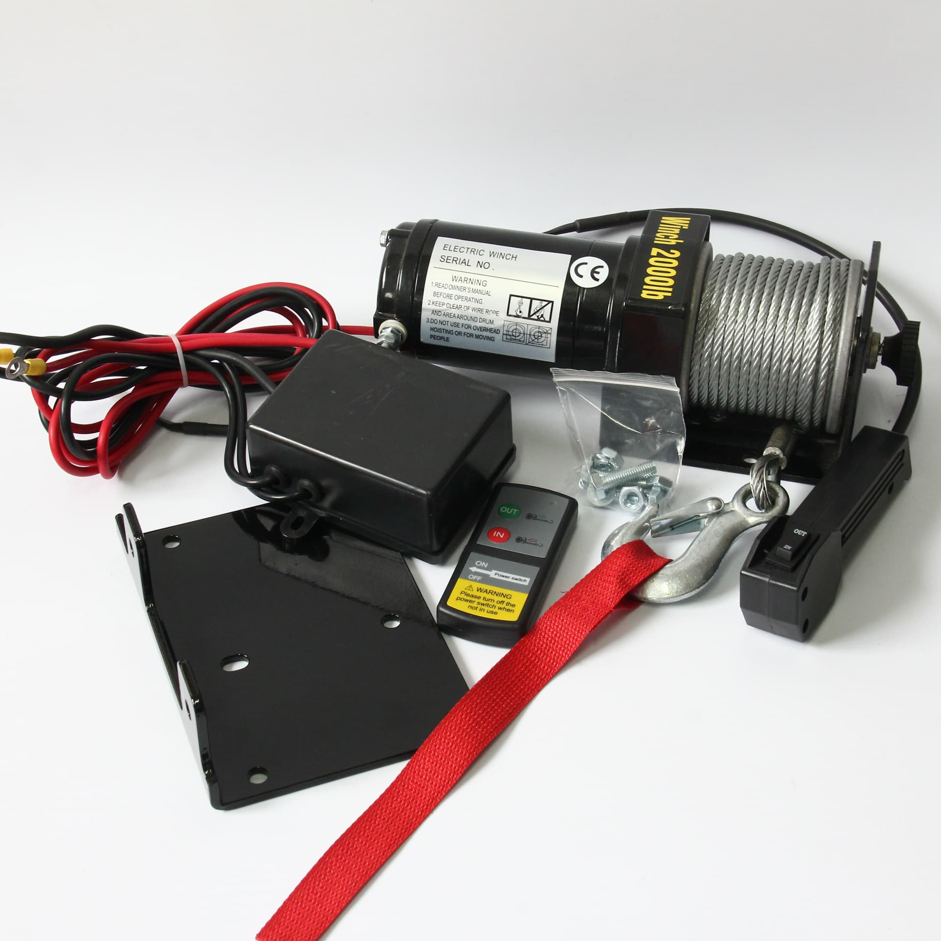 We professionally manufacture DC electric winches for steel cables, including Winch ATV electric winches (2000LB). Logo printing is also available.