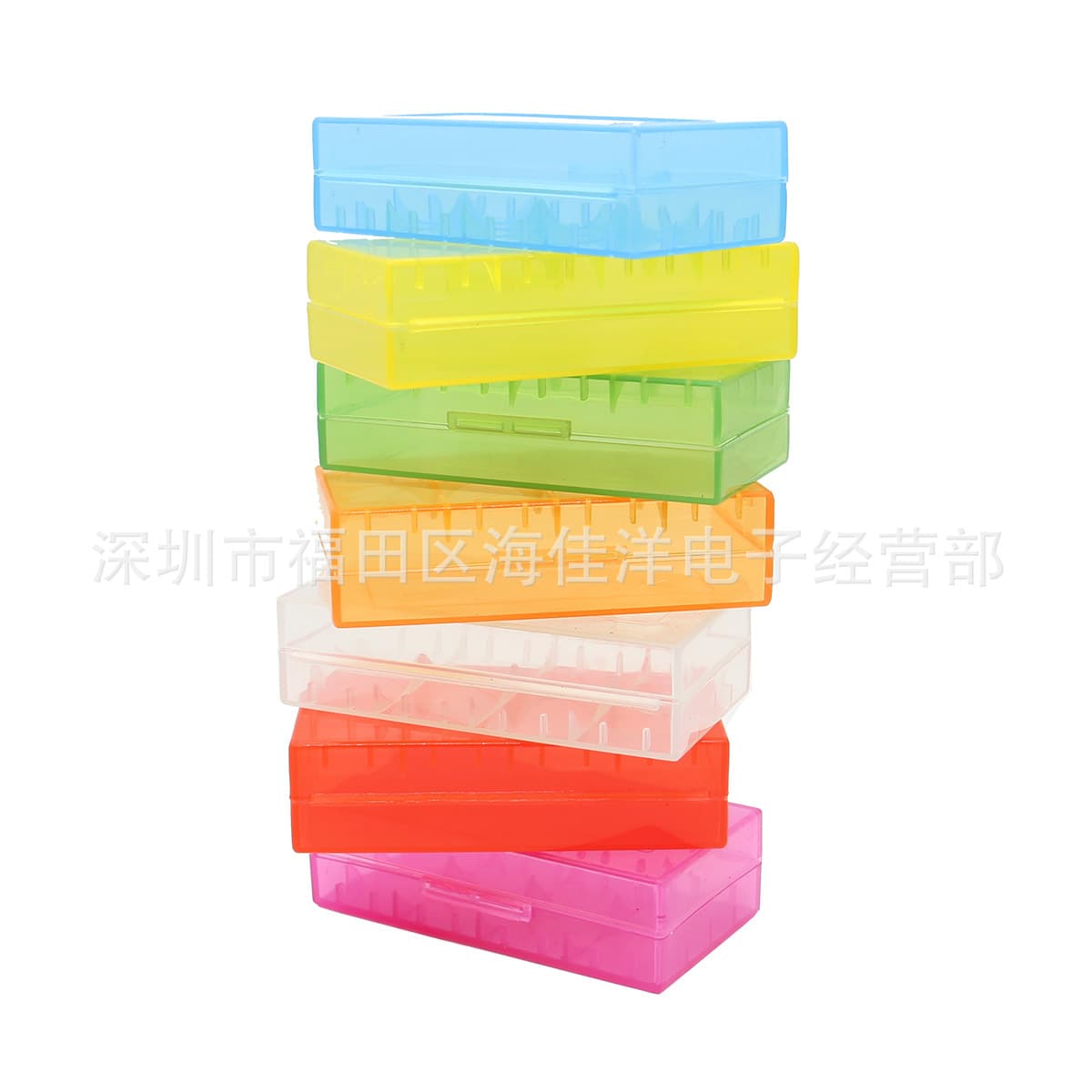 In Stock 18650 Battery Case 18650 Storage Box Transparent Seven-Color CR123A Battery Case 17670 Battery Case