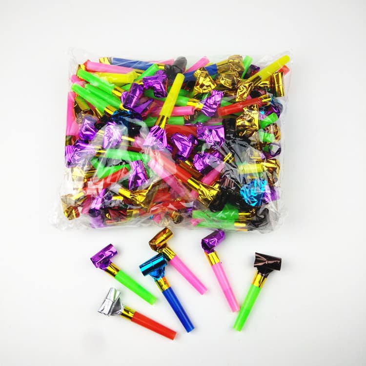 Mini Blowout Whistle Cheerleading Birthday Party Long Nose Cheering Prop Bar Wholesale Blow Roll