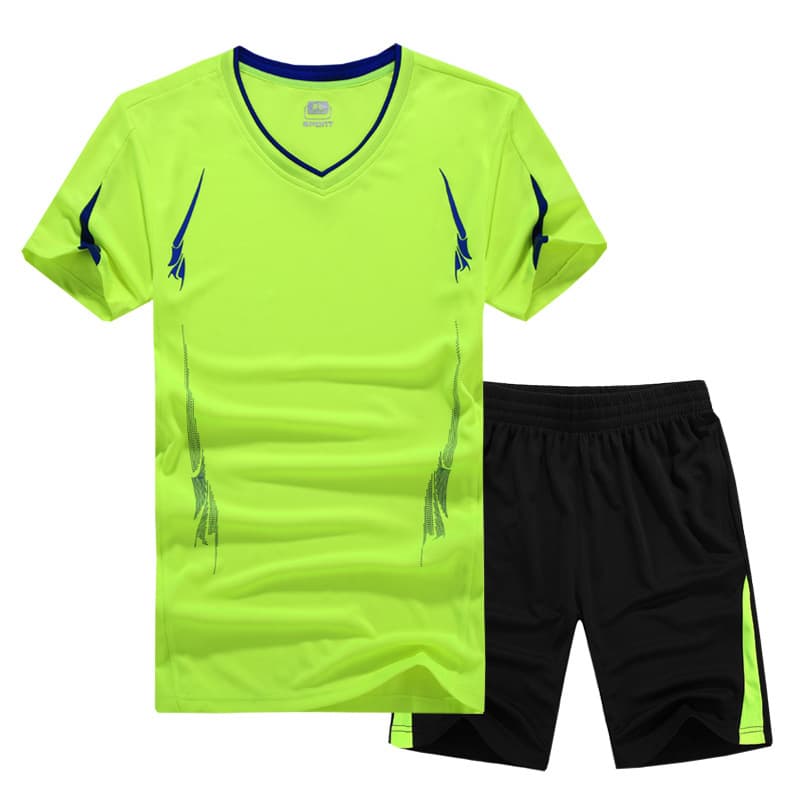 Men's Sports Suit Short-Sleeved Casual Plus Size Quick-Dry T-Shirt Lightweight Outdoor Running Fitness Suit