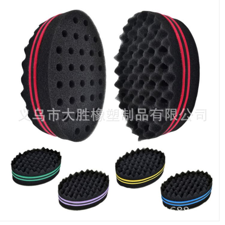 Double-Sided Twist Sponge with Holes for Curly Hair, Afro Hair Twist Sponge